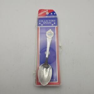 Valdez Alaska Souvenir Collector Spoon Enamel Shield Original Plastic Case USA